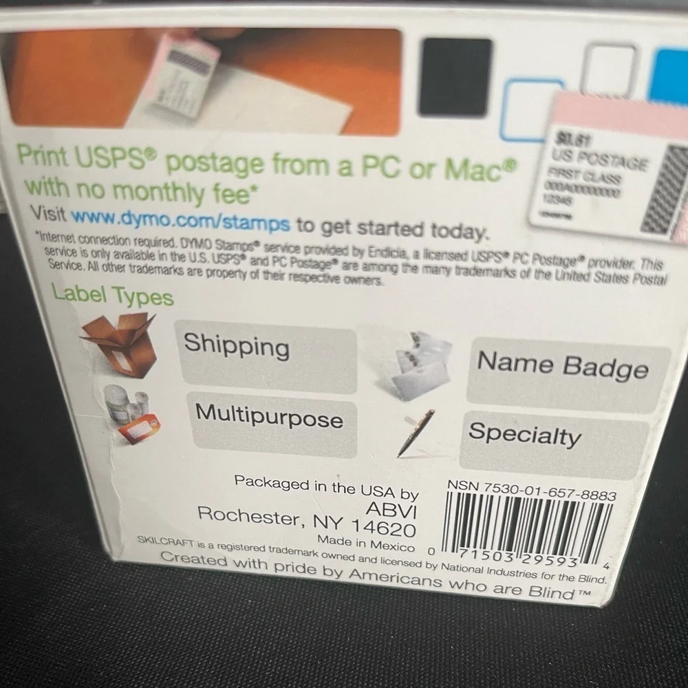 Dymo Multipurpose Shipping Labels 1 1/8” x 3 1/2”